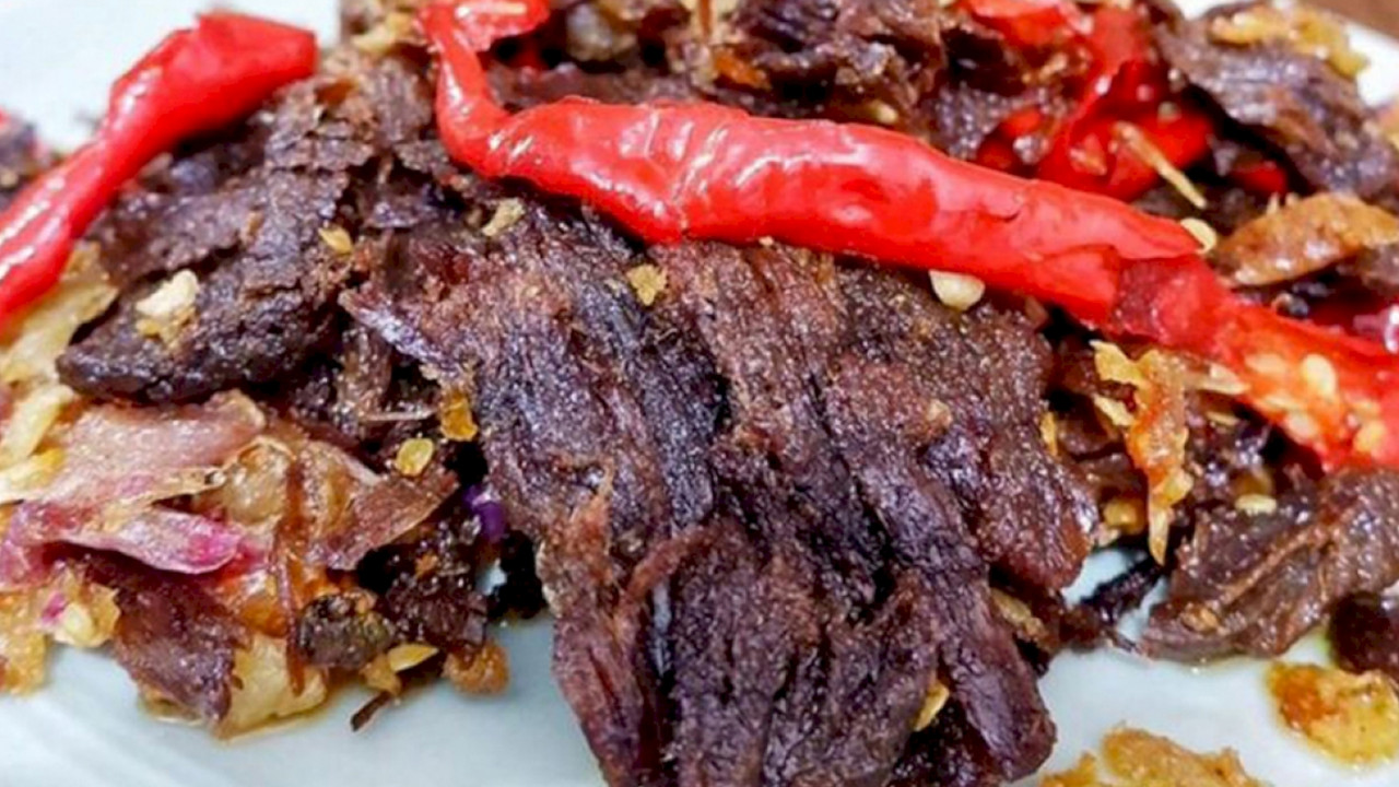 masakan dendeng pedas