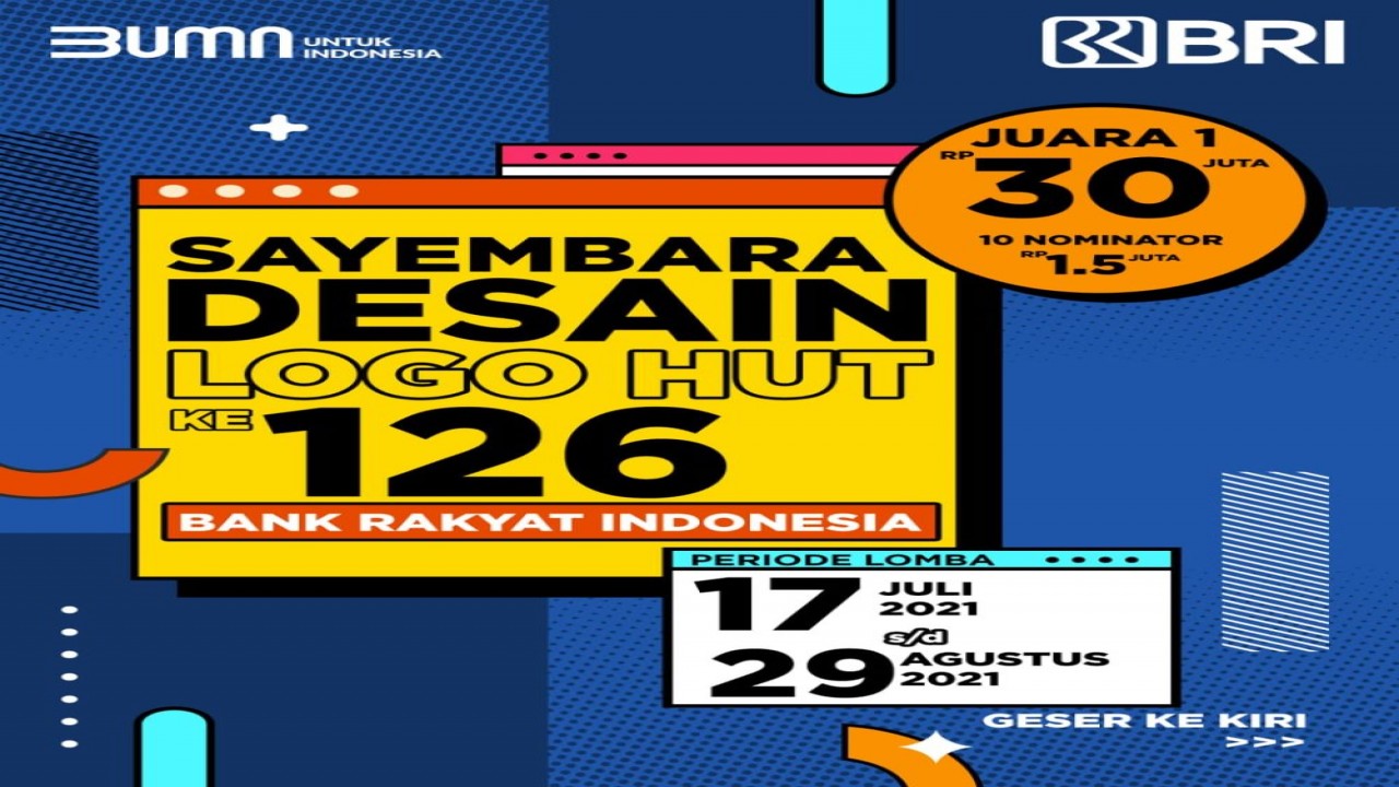 BRI gelar sayembara desain logo HUT ke-126.