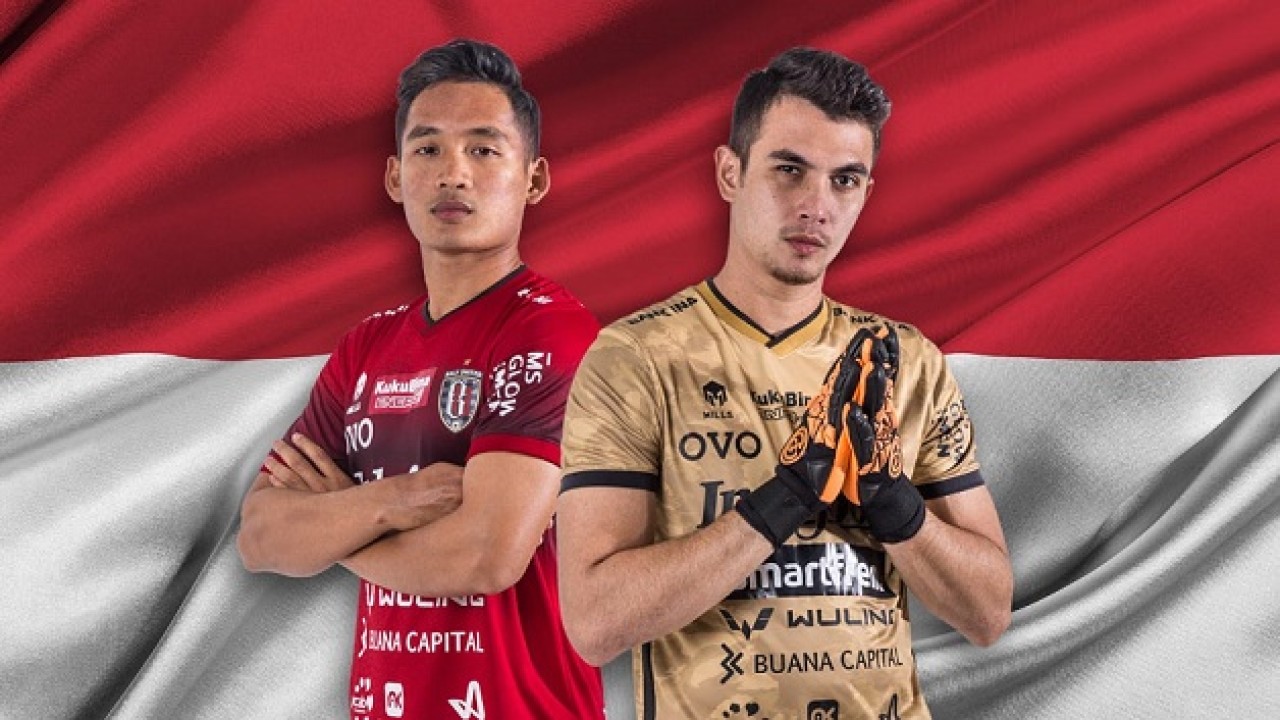 Dua pemain Bali United, Kadek Agung Widnyana Putra dan Nadeo Arga Winata