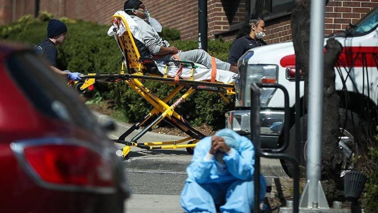 Ilustrasi pasien Covid-19 di AS. (Anadolu Agency)