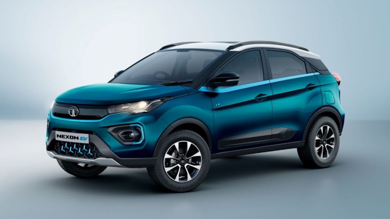 Kendaraan listrik Tata Nexon. (Carscoops)