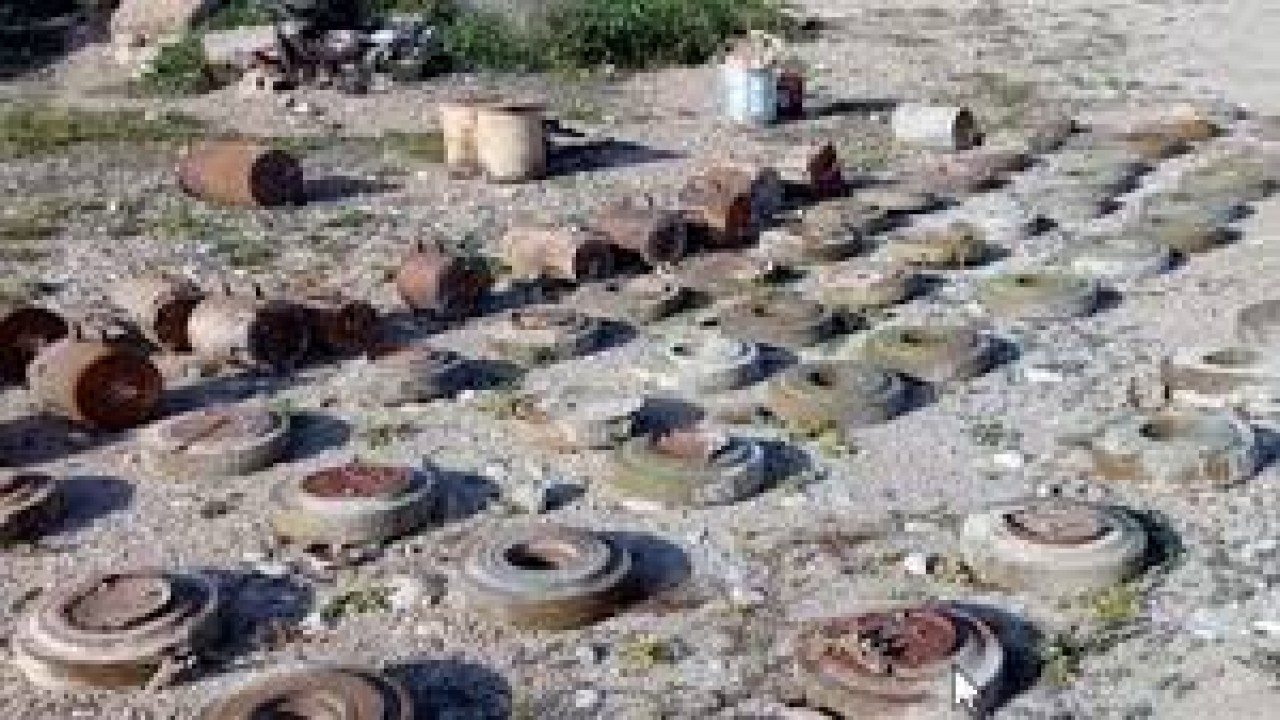 Ilustrasi ranjau yang ditanam ke dalam tanah/ist