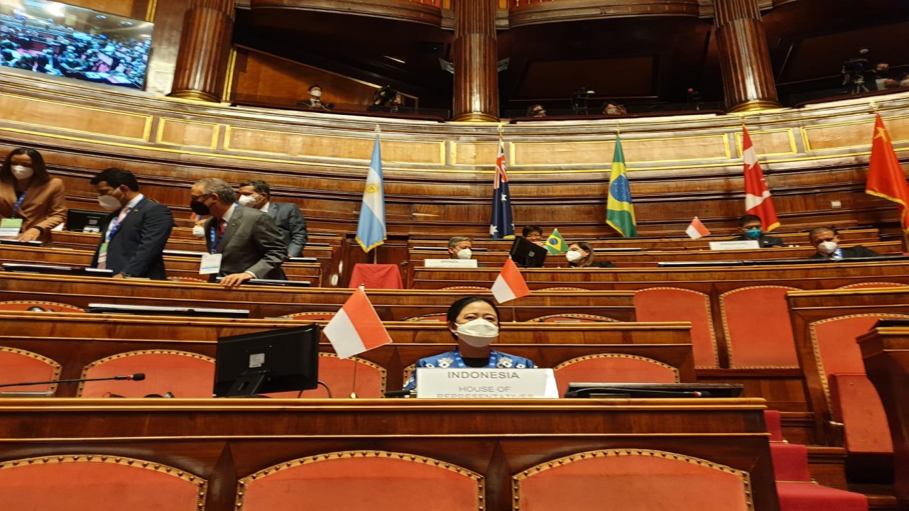 Ketua DPR RI Puan Maharani di Seventh Group of 20 (G20) Parliamentary Speakers’ Summit (P20) Italia.