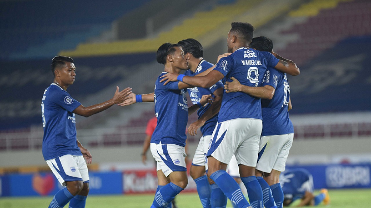 Selebrasi gol skuad Persib