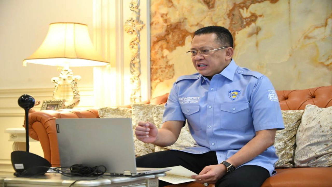 Ketua MPR RI sekaligus Ketua Umum Ikatan Motor Indonesia Bambang Soesatyo.