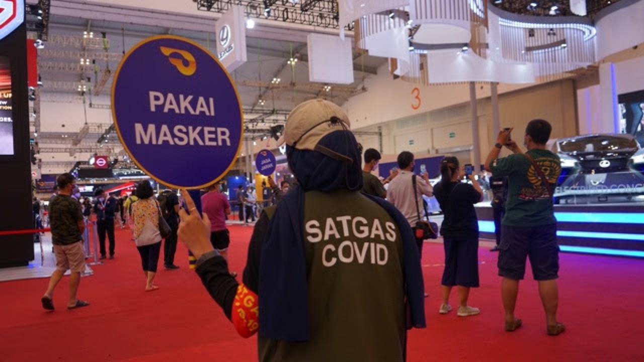GIIAS 2021 menerapkan kebijakan protokol kesehatan ketat untuk pengunjung. (Istimewa)
