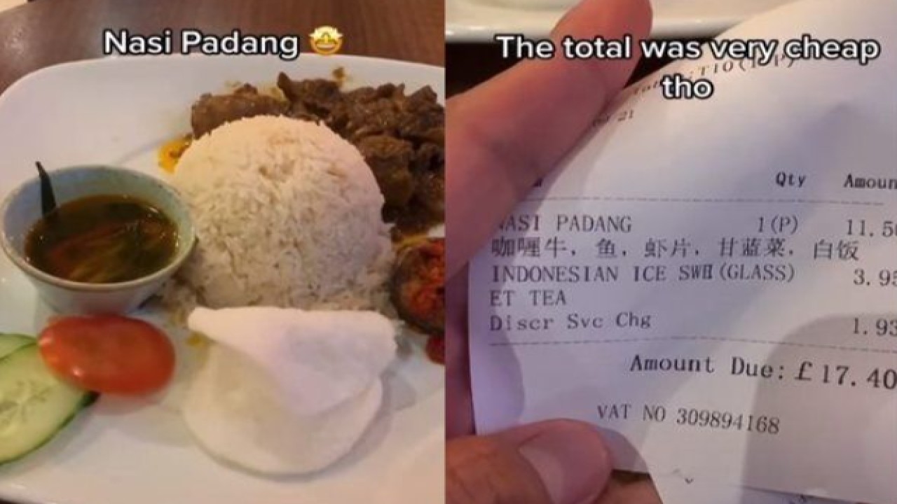 Harga sepiring nasi Padang di London bikin ngelus dada. (net)