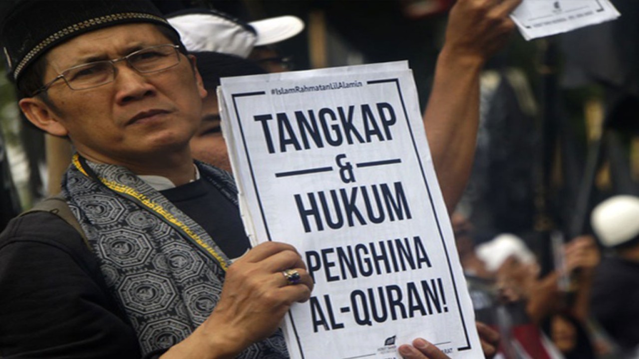 Ilustrasi aksi unjuk rasa menuntut pelaku penistaan agama/ist