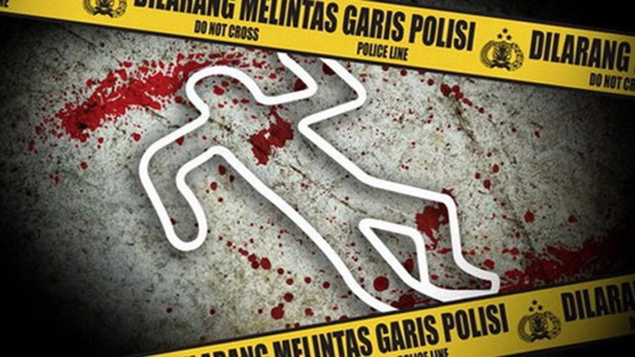 Ilustrasi lokasi kejadian pembunuhan dipasangi garis polisi/ist