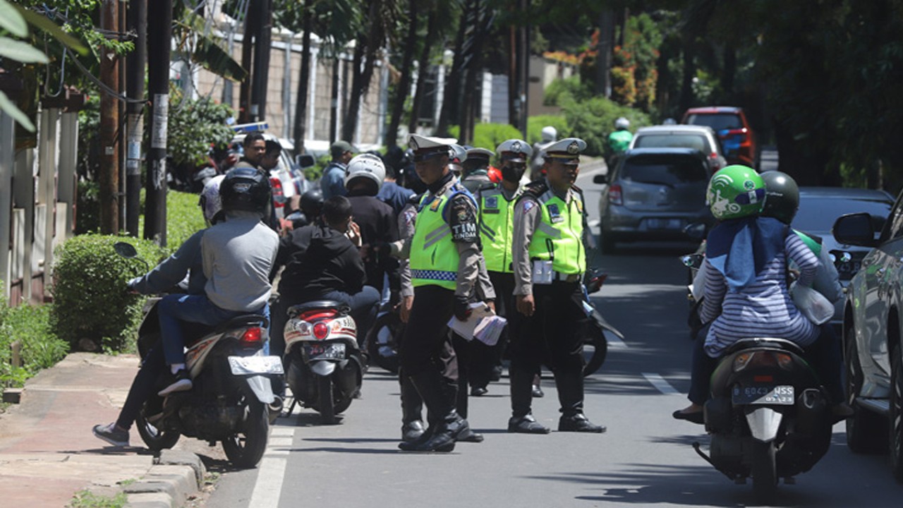 Ilustrasi, razia kendaraan bermotor (tagar.id)