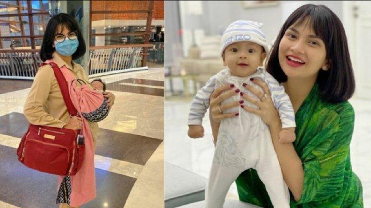 Vanessa Angel bersama sang buah hati (jabar.tribunnews.com)