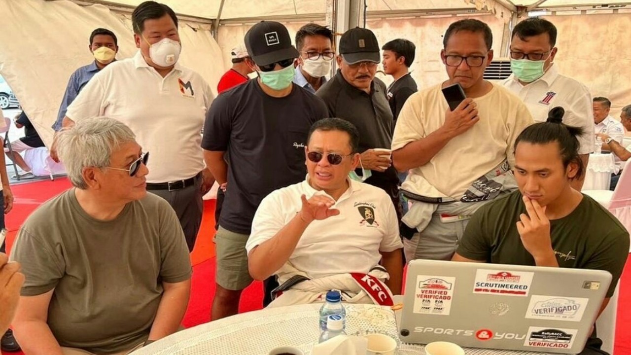 Bamsoet bersama Ricardo Gelael dan Sean Gelael.