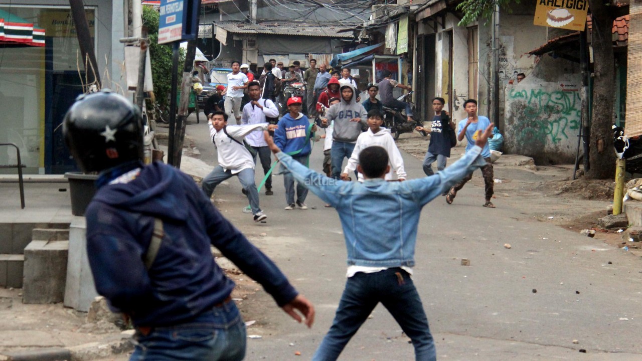 Ilustrasi aksi tawuran remaja/ist