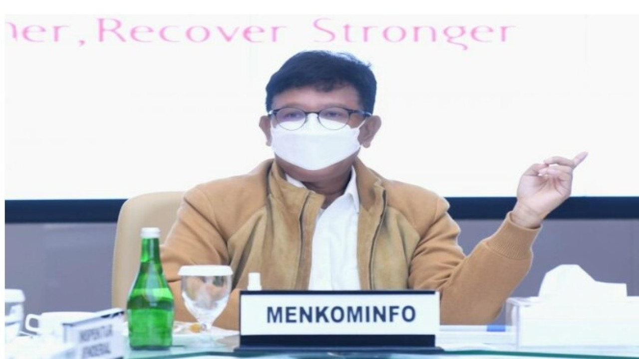 Menteri Komunikasi dan Informatika Johnny G. Plate