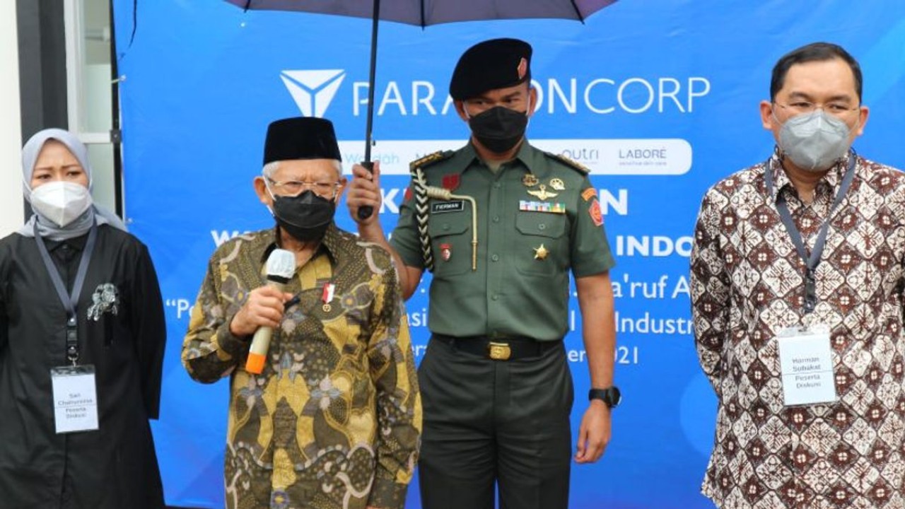 Wapres KH Ma'ruf Amin meninjau industru halal/ist