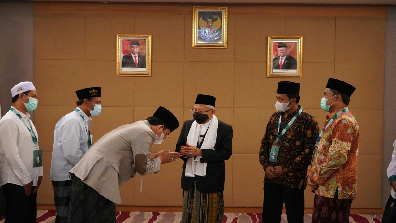 Wapres Ma'ruf Amin saat menerima pengurus cabang istimewa luar negeri.