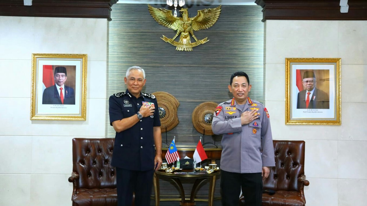Kapolri dan Kepala Polisi Malaysia.