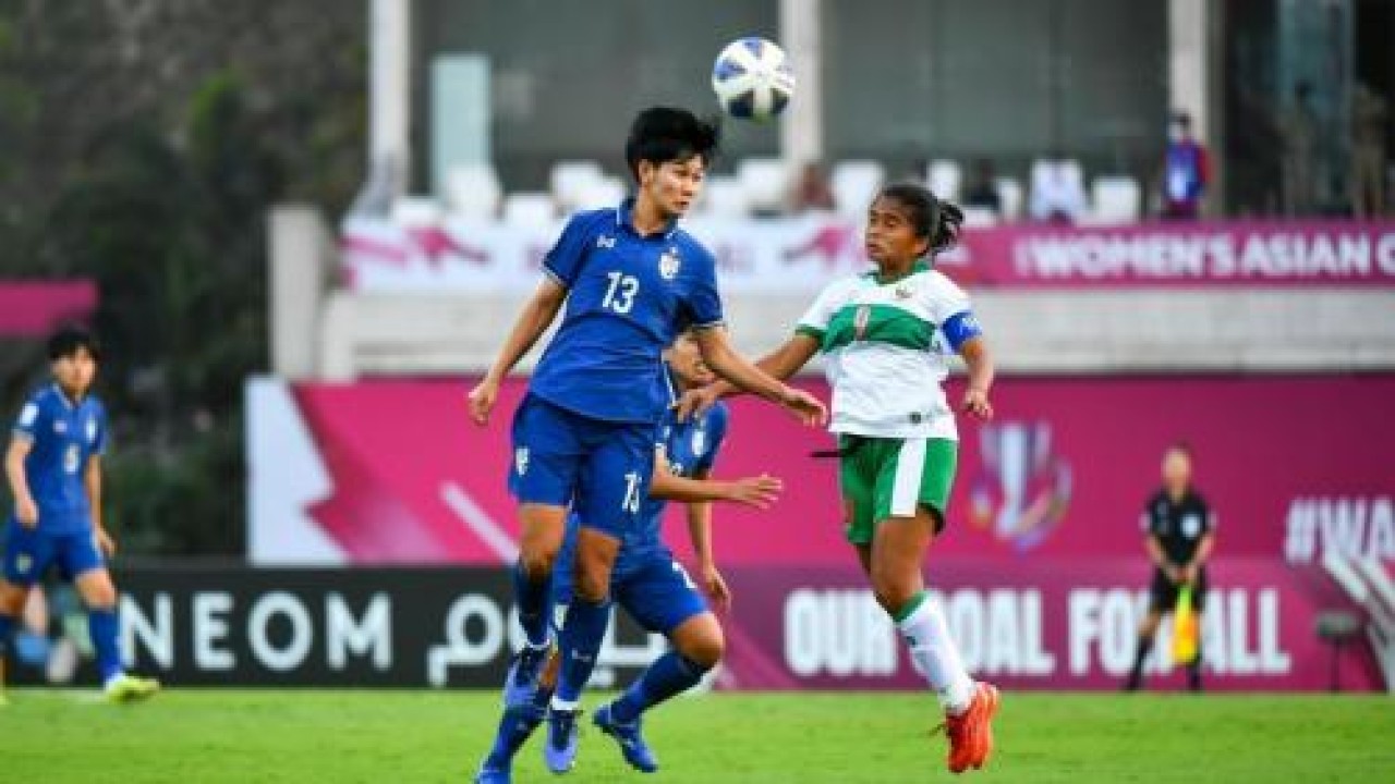 Laga Timnas Putri Indonesia vs Thailand