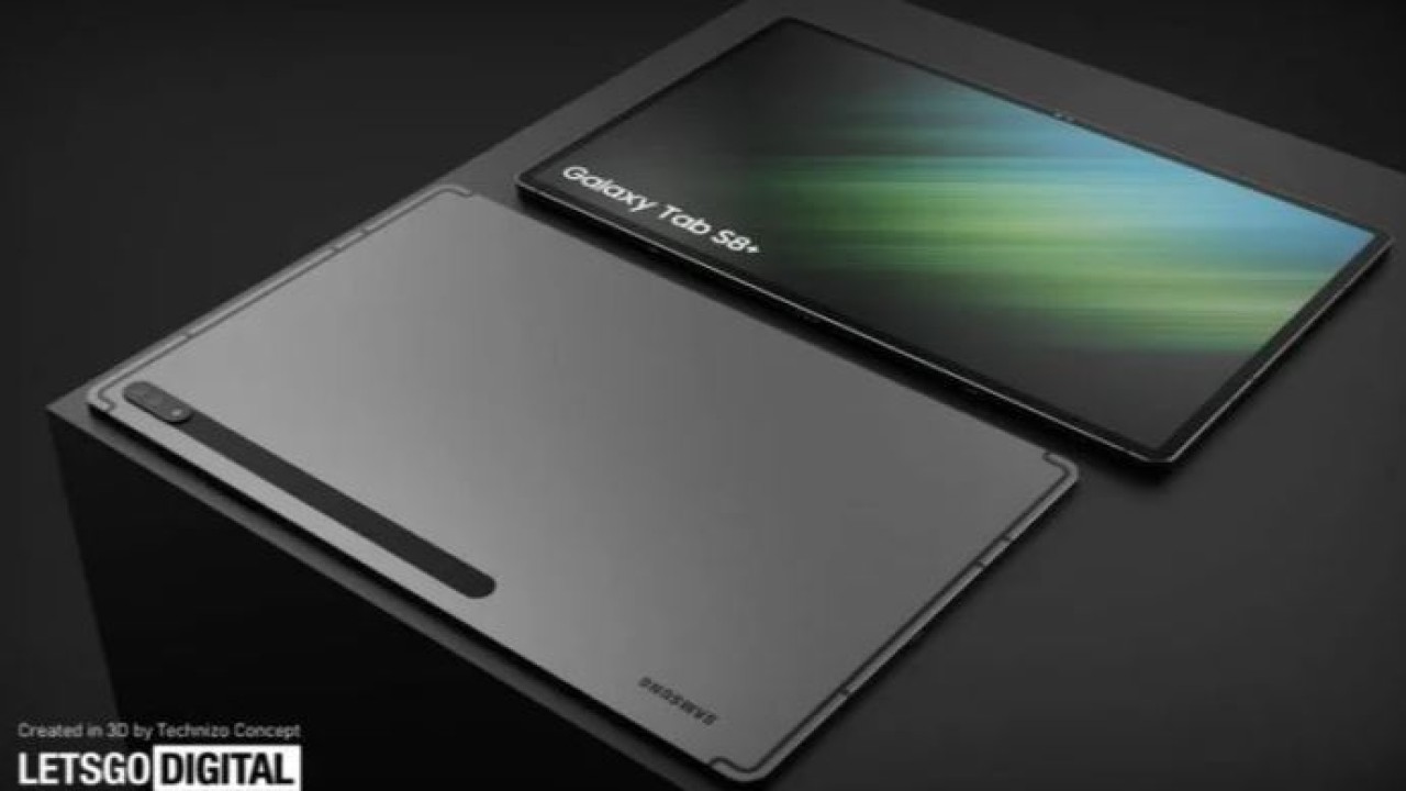 Render Samsung Galaxy Tab S8+. (LetsGoDigital)