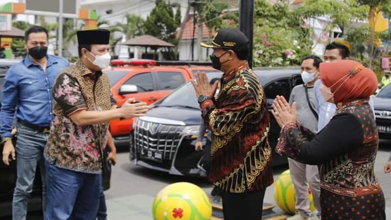 Boy Rafli Amar kunjungi kota Madiun. (Arie Dwi Irianto)