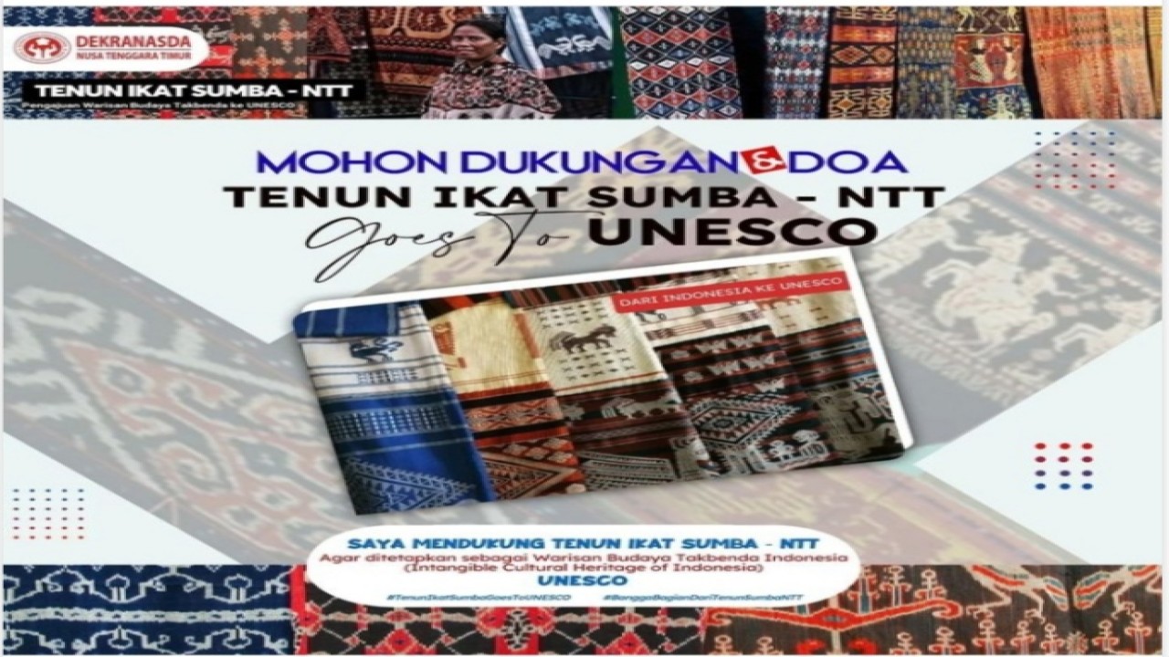 Banner Kain Tenun Ikat Sumba. Foto (istimewa)