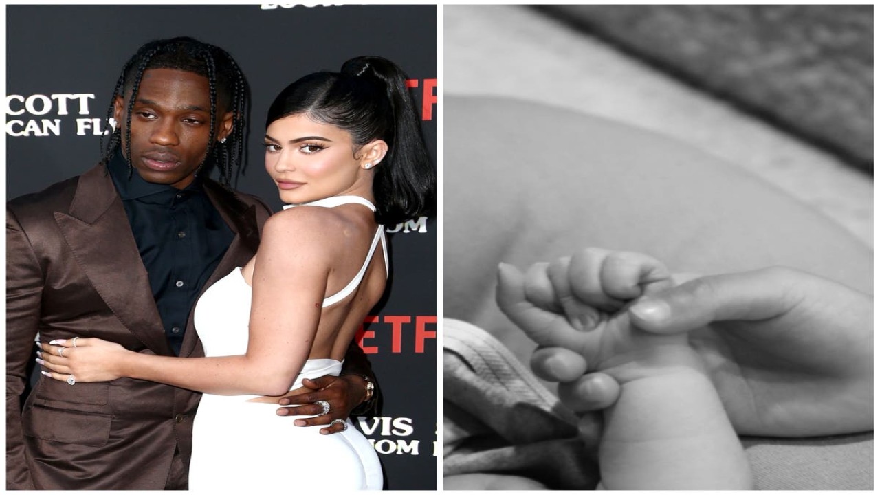 Kylie Jenner dan Travis Scott serta foto anak kedua mereka/ist