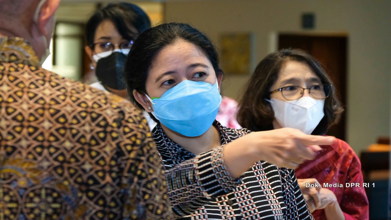 Ketua DPR RI Puan Maharani saat meninjau lokasi penyelenggaraan Inter-Parliamentary Union (IPU) Assembly & Related Meetings ke-144 di Nusa Dua, Bali.