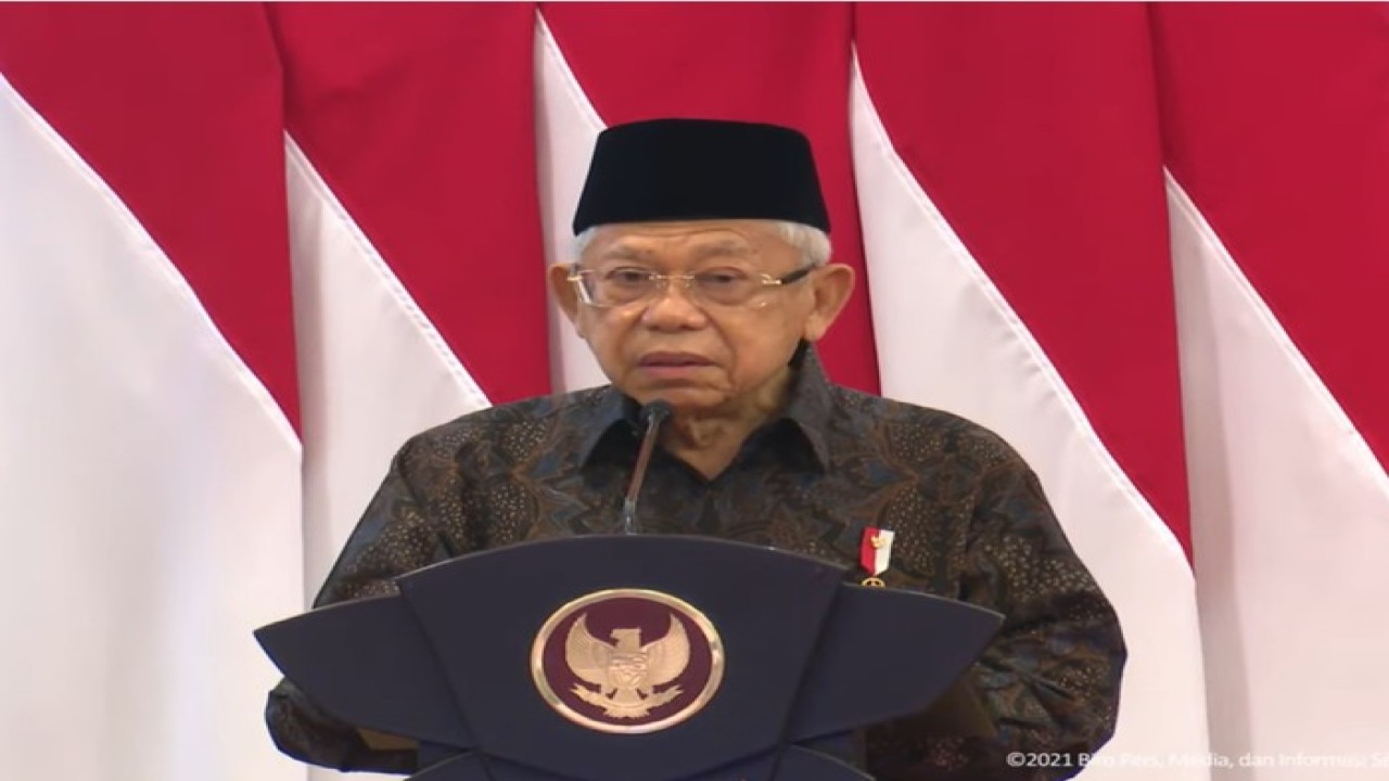 Wapres KH Ma'ruf Amin . (Foto: YouTube Setpres)