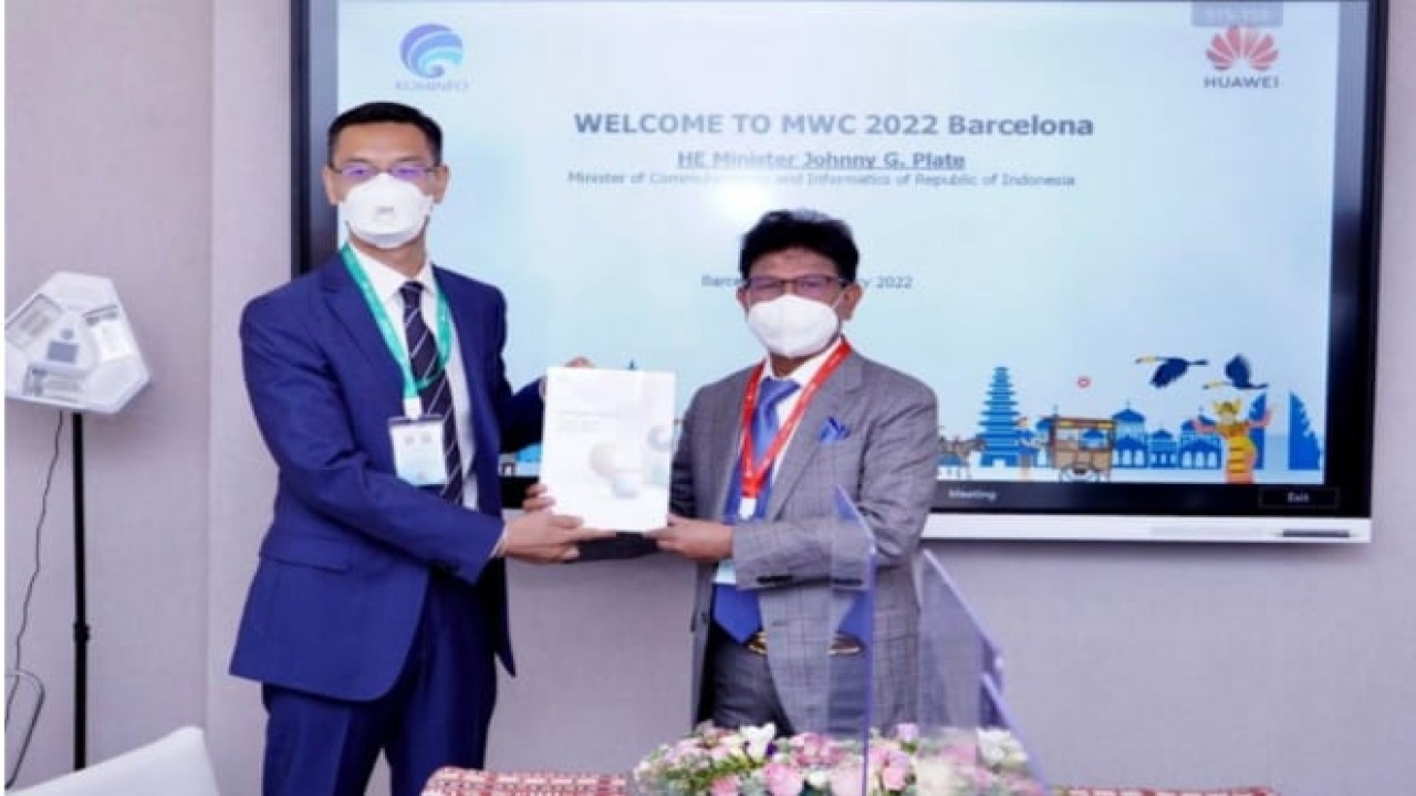 Menkominfo di acara Mobile World Congress (MWC) 2022, Barcelona Spanyol