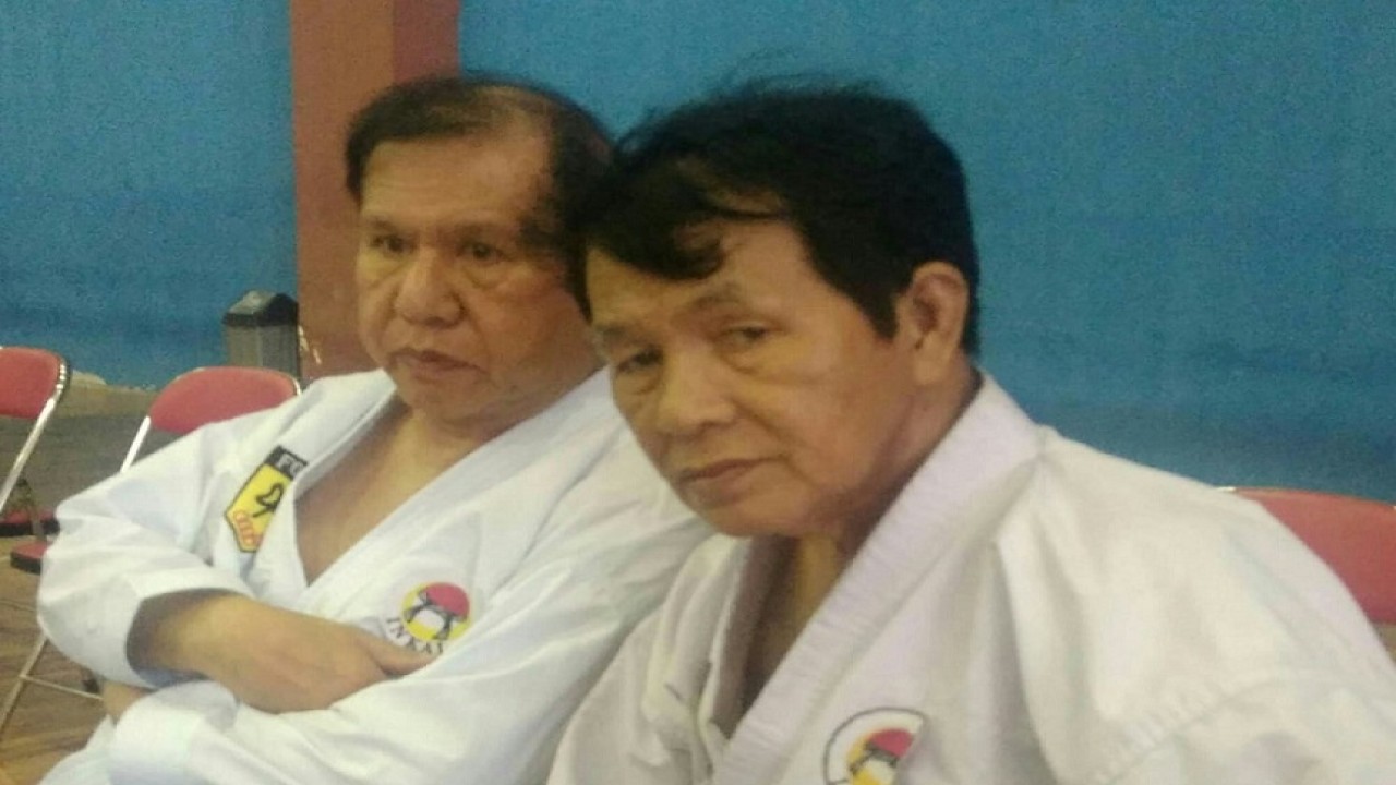 Nelwan bersama Harmen Lukas Tompodung, DAN 9 selaku Ketua Dewan Guru INKAI