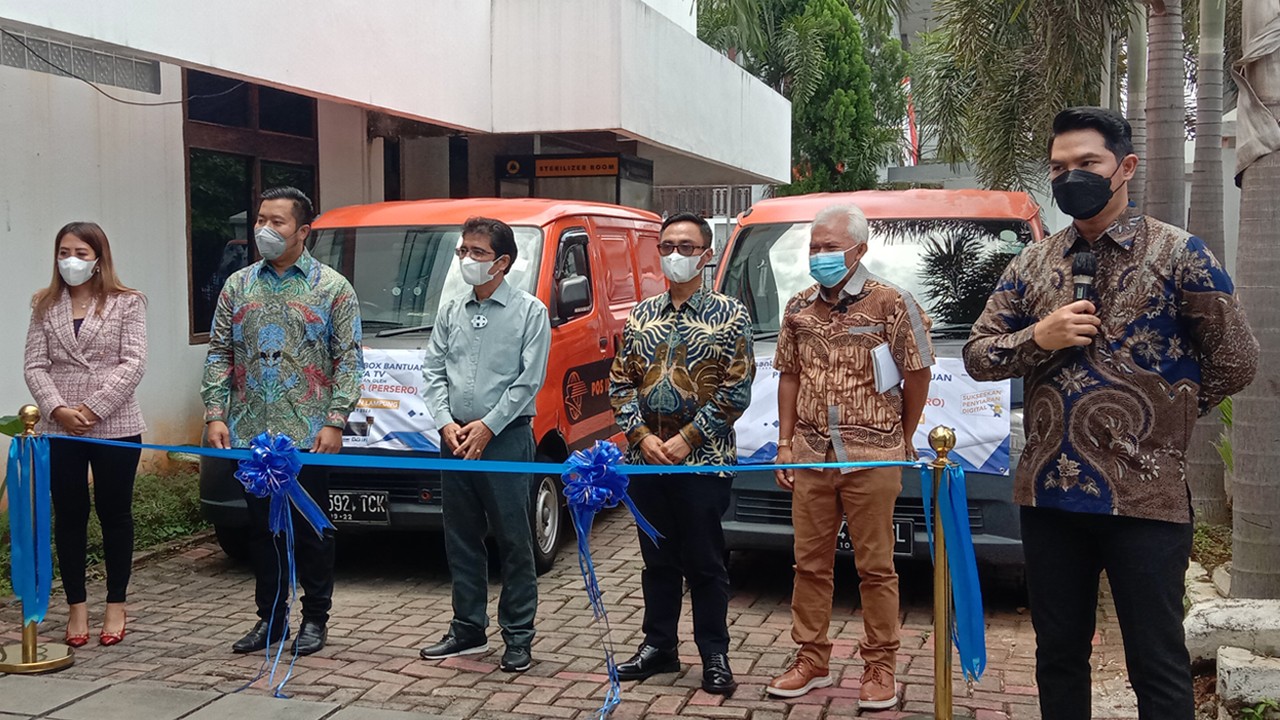 Pelepasan set top box bantuan Nusantara TV untuk masyarakat di Provinsi Bali dan Lampung. (Adiantoro/NTV)