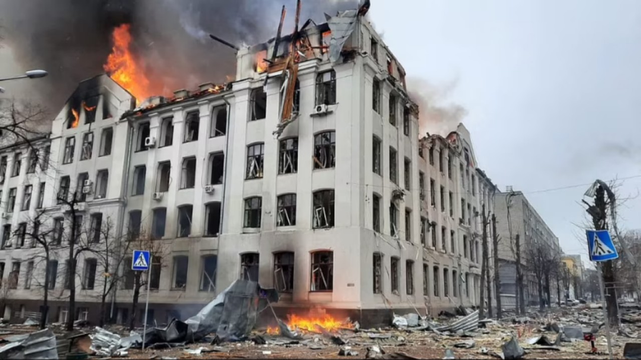 Serangan Rusia ke Ukraina. (Net)