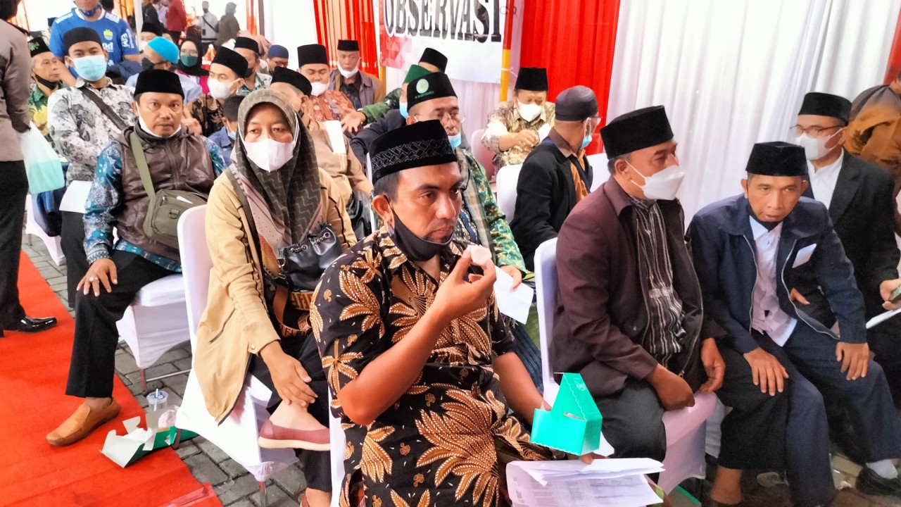 Ribuan Penceramah Dan Khotib antusias Ikut Vaksin. Foto: Saifal