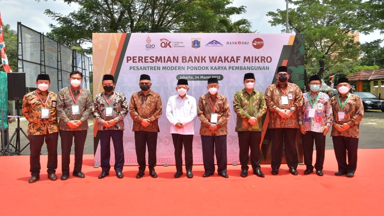 Wapres K.H. Ma'ruf Amin pada Peresmian Bank Wakaf Mikro.  (wapresri.go.id)