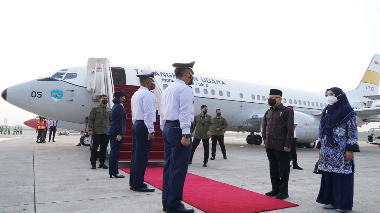 Wapres K.H. Ma'ruf Amin bertolak ke Jawa Timur. (wapresri.go.id)