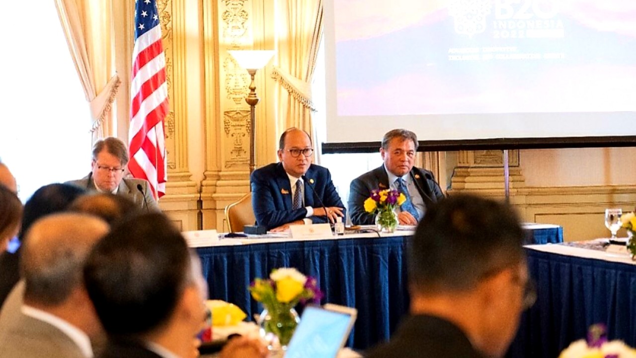 Duta Besar RI untuk Amerika Serikat Rosan Perkasa Roeslani membuka pertemuan Kamar Dagang dan Industri Indonesia (KADIN) dan KADIN Amerika Serikat (US Chamber of Commerce)/Instagram