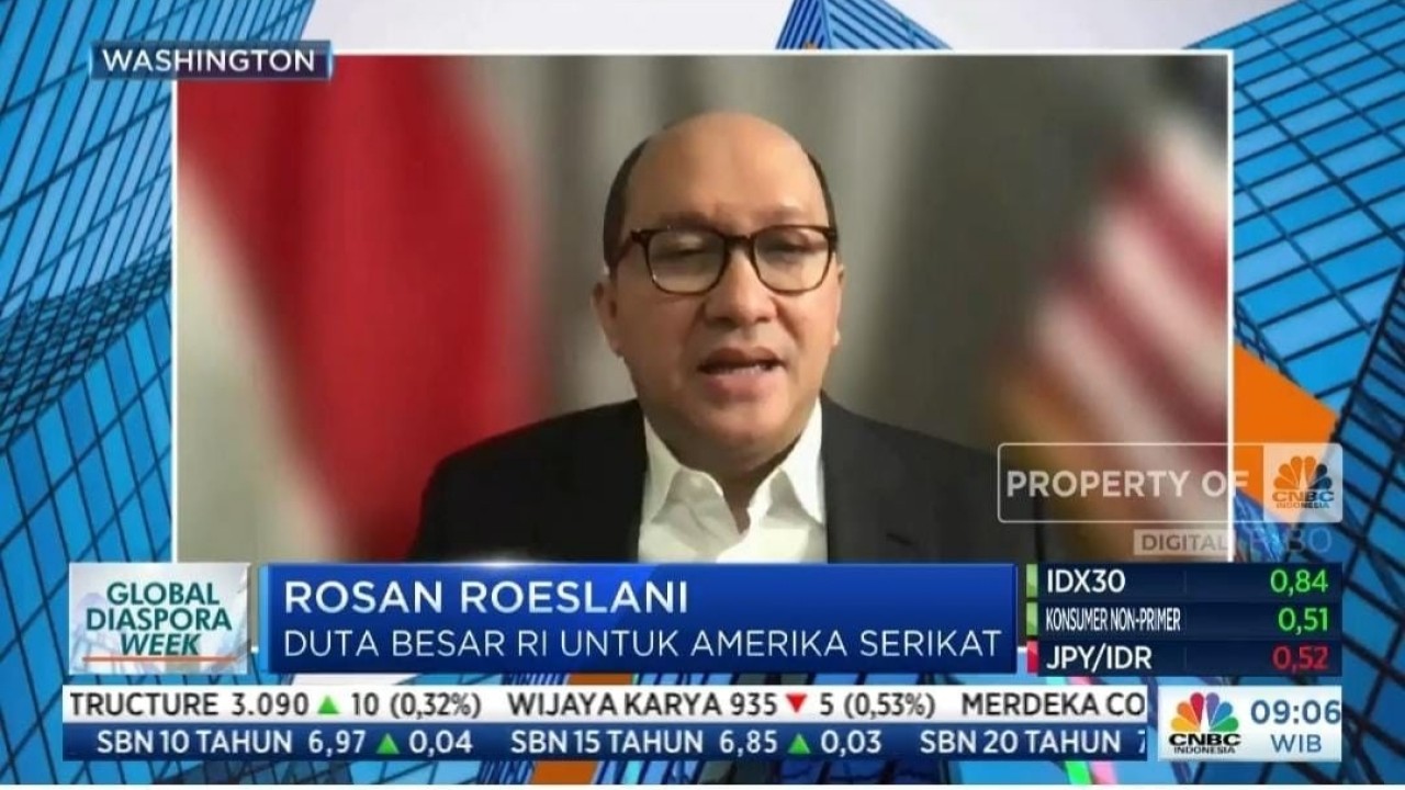 Dubes Rosan jadi pembicara di acara bertema 'Perkuat Ekosistem Diaspora, Ekspor RI Kian Masif.'/Instagram