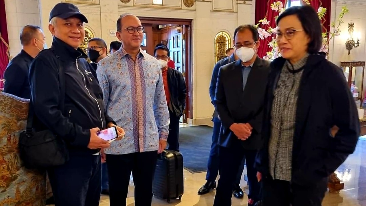 Dubes Rosan menyambut kedatangan Menteri Keuangan Sri Mulyani di AS/Instagram