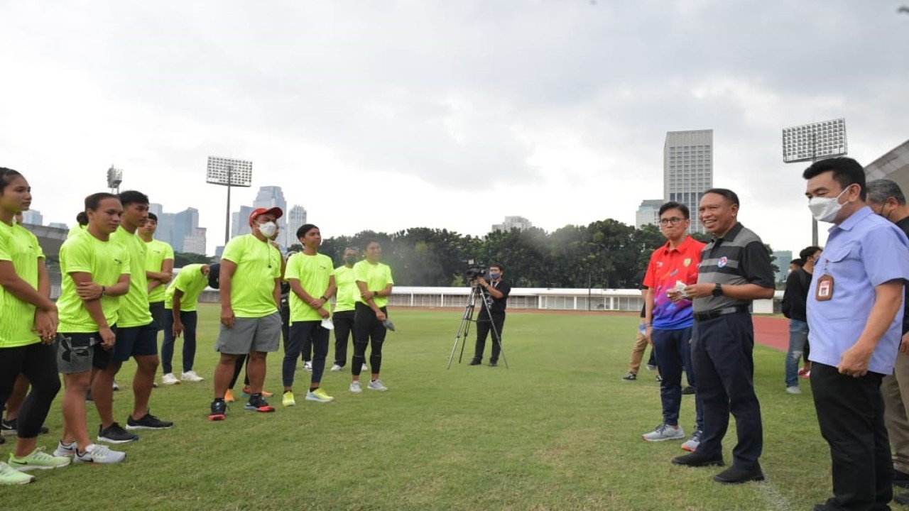 Kunjungan Menpora ke platnas Atletik