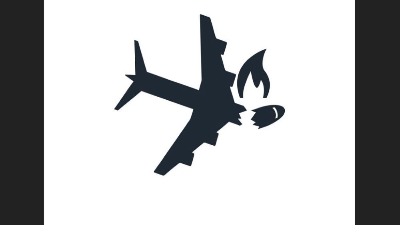 Ilustrasi pesawat jatuh. (Vectorstock)