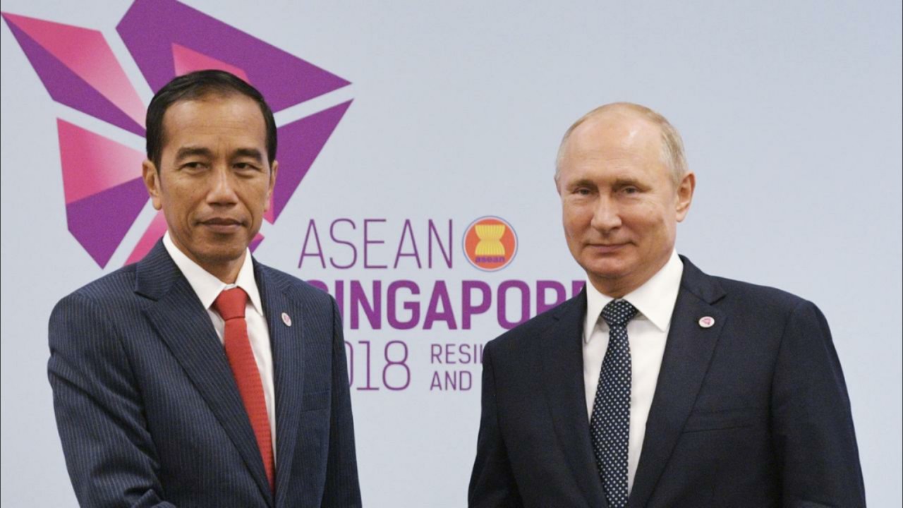 Presiden Jokowi dan Presiden Rusia Vladimir Putin. (Net)
