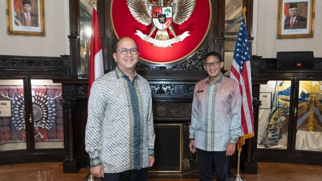 Dubes Rosan dan Menparekraf Sandiaga Uno/Instagram