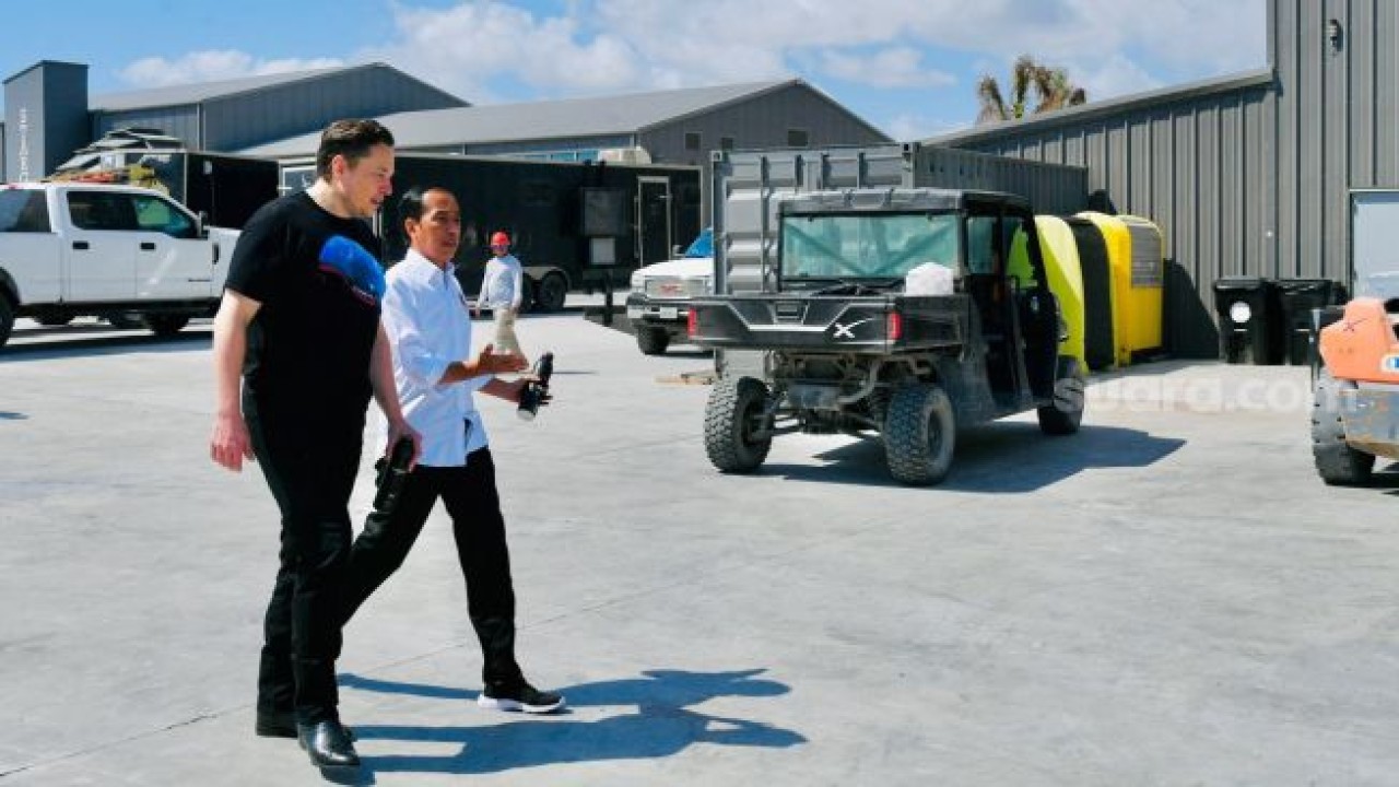 Elon Musk dan Presiden Jokowi.