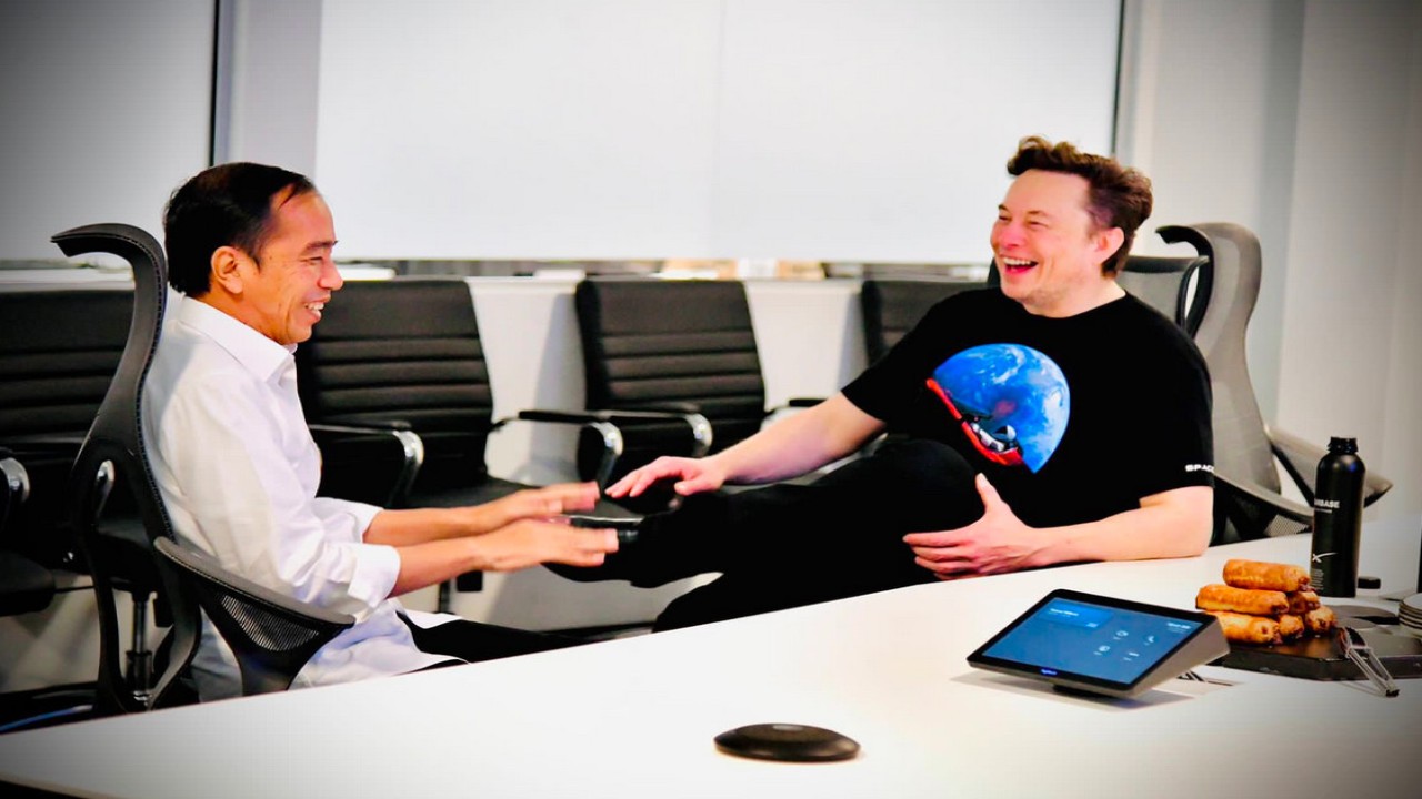 Presiden Joko Widodo (Jokowi) dan Elon Musk/ist