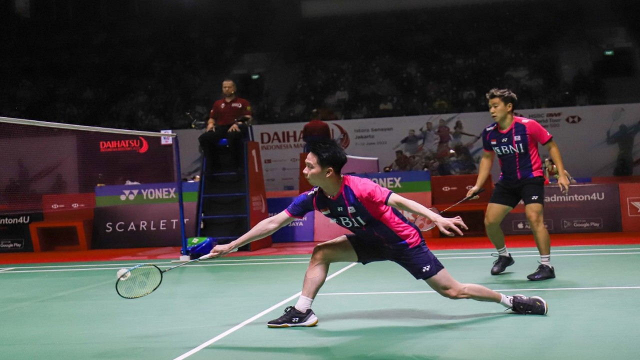  Ganda putra Marcus Fernaldi Gideon/Kevin Sanjaya