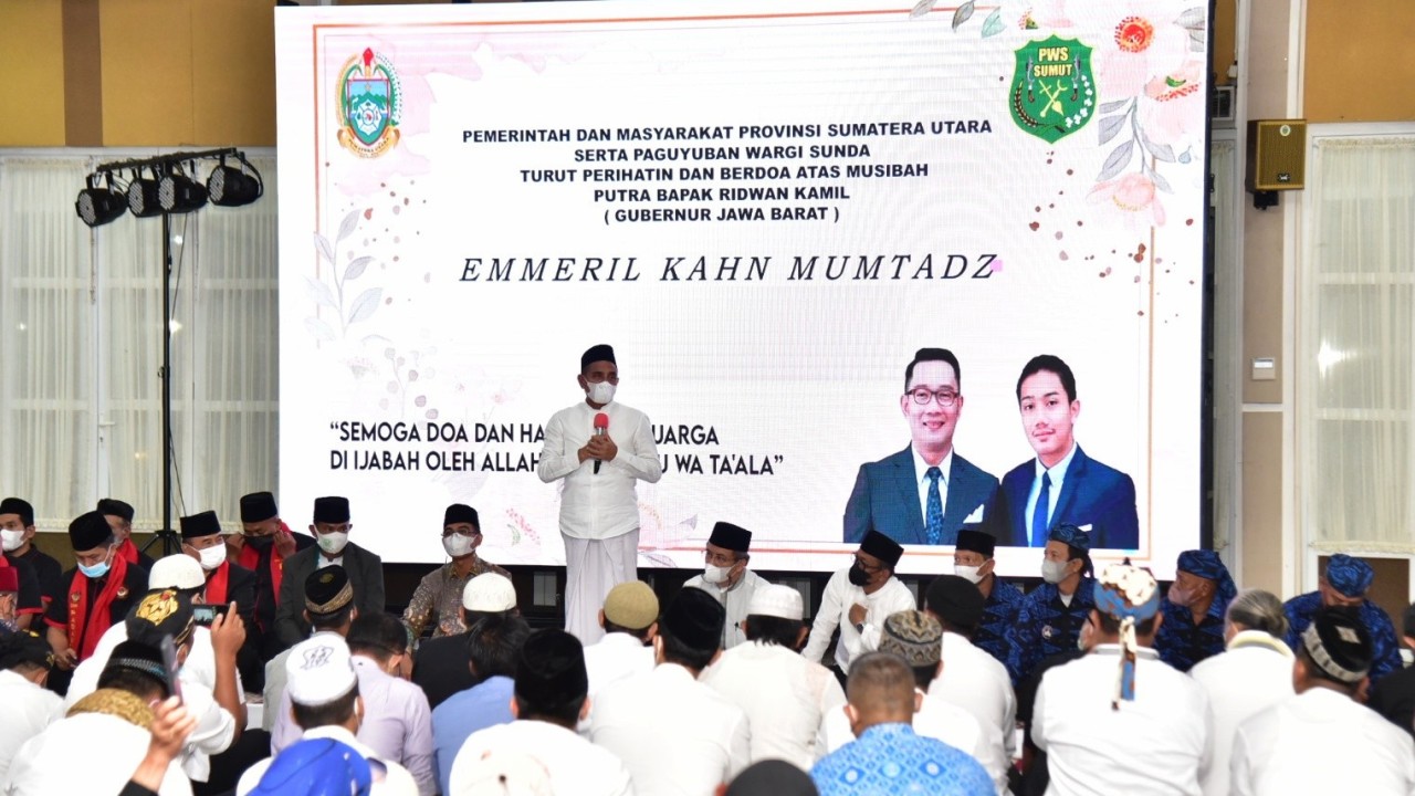 Gubsu Edy Rahmayadi gelar doa bersama untuk anak Ridwan Kamil/ist