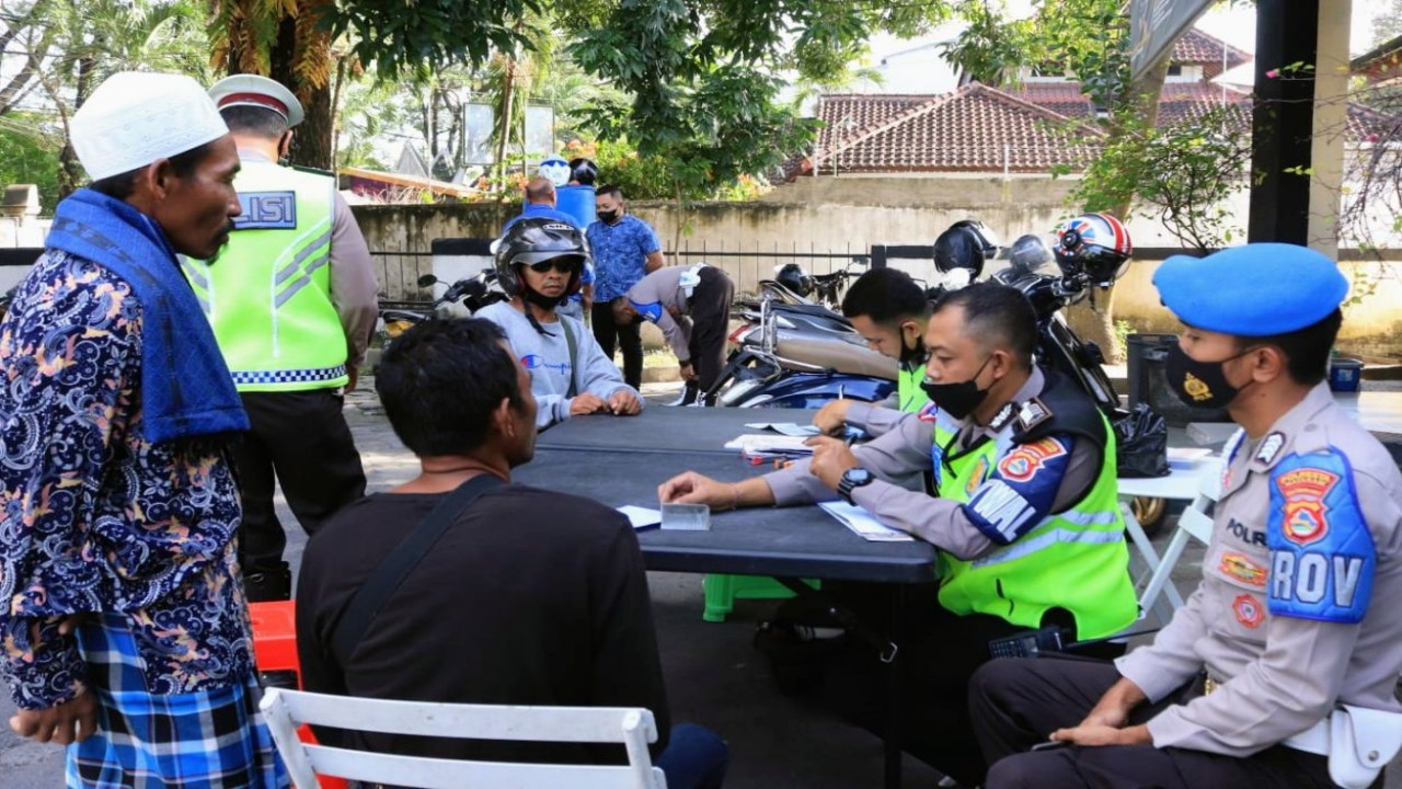 Pelaksanaan Operasi Patuh Rinjani tahun 2022 oleh Satlantas Polresta Mataram. Foto (Istimewa)