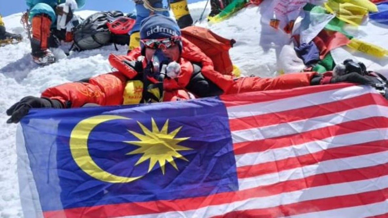 Pendaki Malaysia penyandang disabilitas T. Ravichandran. (Wan Ahmad Fayhsal FB/Bernama)