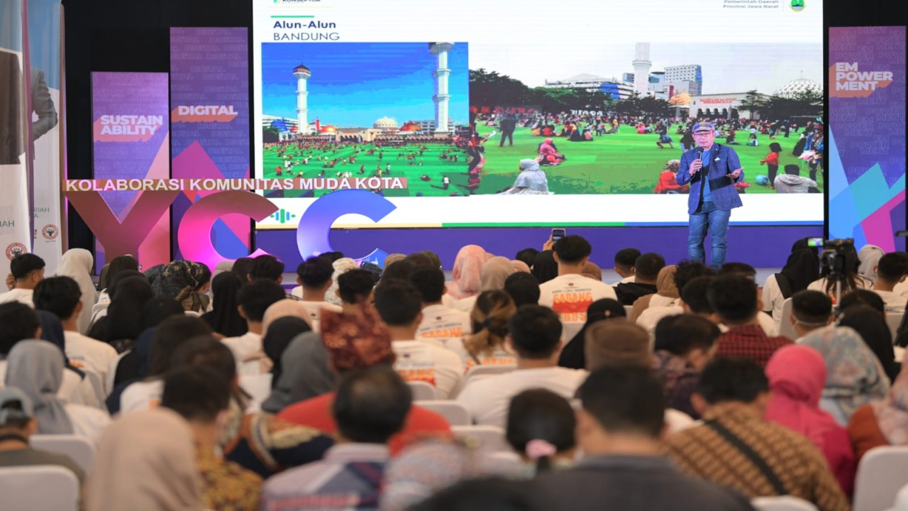 Gubernur Jabar Ridwan Kamil saat jadi pembicara dalam acara  YCC.