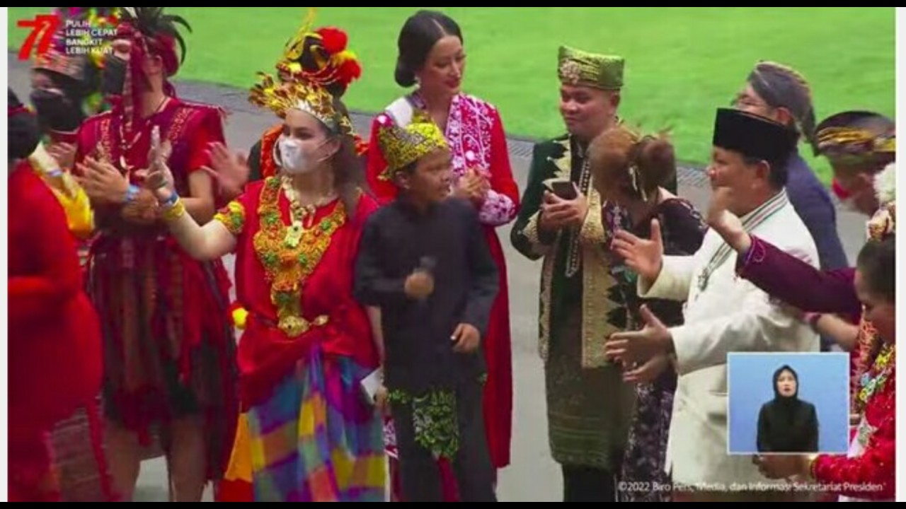 Para menteri berjoget bersama Farel Prayoga.